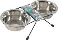 Zolux STEEL Stainless Steel Bowl Stand + 2 Bowls, 0.35l - Dog Bowl