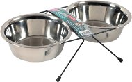 Zolux  STEEL Stainless-steel Stand + 2 bowls, 1,3l - Dog Bowl