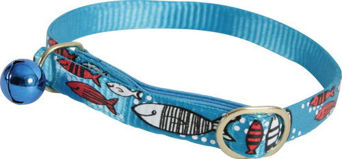 Zolux  SARDINE Cat Collar, Nylon, Turquoise, 10mm / 30cm - Cat Collar - Main image