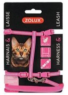 Postroj Zolux Postroj kočka s vodítkem 1,2 m růžový - Postroj