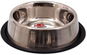 DOG FANTASY Stainless-steel Bowl with Rubber, 21cm, 0,7l - Dog Bowl