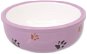 MAGIC CAT Bowl Ceramic Cat Paw, Purple 13 × 5cm 0.33l - Cat Bowl