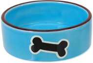 DOG FANTASY Ceramic Bowl with Bone Print, Blue 12.5 × 4.5cm 0.29l - Dog Bowl