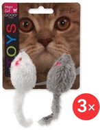 Myš pro kočky MAGIC CAT hračka myšky chrastící s catnip 11 cm 3 × 2 ks - Myš pro kočky