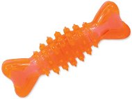 DOG FANTASY Toy Bone Rubber Roller Orange 12cm - Dog Toy