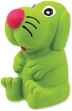 DOG FANTASY Toy Latex Dog with Sound, Mix, 8cm - Dog Toy - Main image