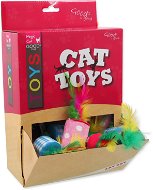MAGIC CAT hračka valec s pierkami bavlna 5 cm 24 ks - Hračka pre mačky