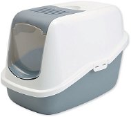 Cat Litter Box SAVIC Toilet Nestor 56 × 39 × 38.5cm White-Grey - Kočičí toaleta
