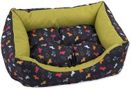 DOG FANTASY Sofa 63 × 53 × 18cm Origami Mix Black-Green - Bed