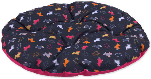 DOG FANTASY pillow 105 × 90 cm origami dog mix black-pink - Dog Pillow - Main image