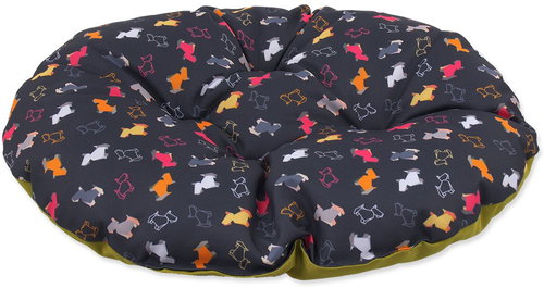 DOG FANTASY Pillow 105 × 90cm Origami Mix Black-Green - Dog Pillow - Main image
