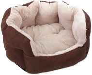 DOG FANTASY Comfy1 Dog Bed 46 × 40 × 20cm Chocolate - Pet Bed
