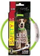 DOG FANTASY obojek LED nylon zelený - Obojek pro psy