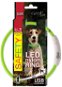DOG FANTASY obojek LED nylon zelený - Obojek pro psy