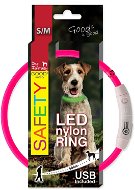 DOG FANTASY LED Nylon Collar, Pink 45cm - Dog Collar