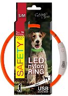 DOG FANTASY obojok LED nylon oranžový 45 cm - Obojok pre psa