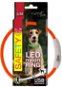 DOG FANTASY obojok LED nylon oranžový 45 cm - Obojok pre psa