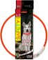 DOG FANTASY obojok LED nylon oranžový 65 cm - Obojok pre psa