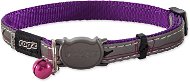 ROGZ obojok NightCat purple budgies 1,1 × 20–31 cm - Obojok pre mačky
