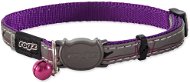 ROGZ collar NightCat purple budgies 0,8 × 16,5-23 cm - Cat Collar