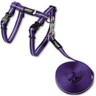 ROGZ harness with leash AlleyCat violet 1,1 × 24-40 × 180 cm - Harness