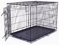 DOG FANTASY klietka skladacia L čierna 1 dvere – 91,5 × 63,5 × 58,5 cm - Klietka pre psa