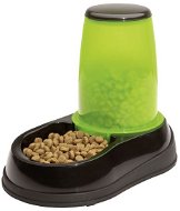 Maelson Miska na krmivo so zásobníkom na 600 g krmiva – čierno-zelená – 17 × 28 × 23 cm - Miska pre psa
