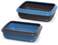 IMAC Cat Litter Tray made of recycled plastic - blue - L 50 × W 40 × H 14.5cm - Cat Litter Box