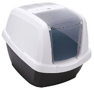 IMAC Krytý mačací záchod s uhlíkovým filtrom a lopatkou – antracitový – D 62 × Š 49,5 × V 47,5 cm - Mačací záchod