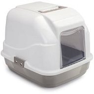 IMAC Krytý mačací záchod s uhlíkovým filtrom a lopatkou – béžový – D 50 × Š 40 × V 40 cm - Mačací záchod