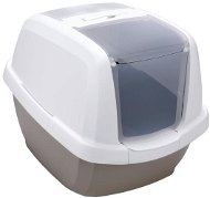 IMAC Krytý mačací záchod s uhlíkovým filtrom a lopatkou – sivý – D 62 × Š 49,5 × V 47,5 cm - Mačací záchod