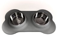 Janette Pets Silicone Set 2x 250ml, grey - Dog bowl