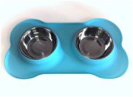 Janette Pets Silicone 2x 250ml, blue - Dog bowl