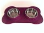 Janette Pets Silicone Set 2x 250ml, violet - Dog Bowl