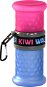 Kiwi Walker Travel Bottle 2-in-1, pink-blue, 750+500ml - Travel Bottle for Cats and Dogs