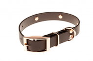 Biothan Collar with Studs -  Brown, Width of 20mm, Circumference of 30cm - Dog Collar