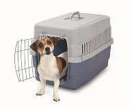 IMAC Plastic Crate on Wheels for Dogs and Cats  - Blue - L 60 x W 40 x H 40cm - Dog Carriers
