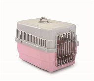 IMAC Plastic Crate on Wheels for Dogs and Cats  - Pink - L 60 x W 40 x H 40cm - Dog Carriers
