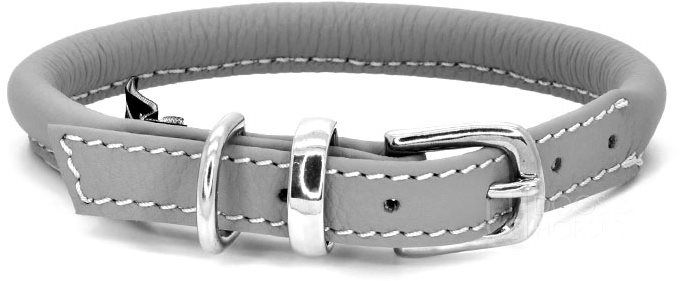 Dogs Horses Rolled Leather Collar Grey M Dog Collar Alza.cz