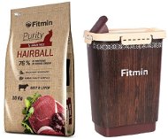 Fitmin cat Purity Hairball 10 kg + Barel na granuly 10 l - Granule pre mačky
