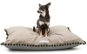 MUTTS & HOUNDS Grey Tweed Pillow Bed with Pom Poms, 60×80cm - Bed
