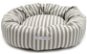 MUTTS & HOUNDS Grey Striped Pillow Bed, size M 60cm - Bed