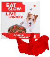 Eat Slow Live Longer zpomalovací spirála do misky červená S - Dog Bowl