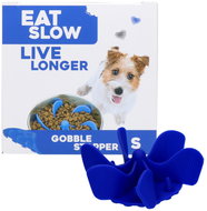 Eat Slow Live Longer zpomalovací spirála do misky modrá S - Dog Bowl