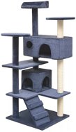 Shumee Cat Scratcher with Sisal Posts Dark Blue 67 × 67 × 125cm - Cat Scratcher