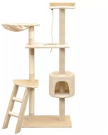 Shumee Mačací strom s preliezačkou a rebríkom 97 × 40 × 150 cm béžový - Škrabadlo pre mačky