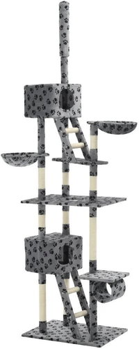 Shumee Cat Scratcher with Sisal Posts Grey with Feet 230-260cm - Cat Scratcher - Main image