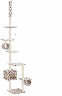 Shumee Cat Scratcher with Sisal Posts Beige with Paws 70 × 58 × 260cm - Cat Scratcher