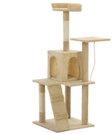Shumee Cat Scratcher with Sisal Posts Beige 50 × 50 × 120cm - Cat Scratcher