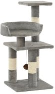 Shumee Cat Scratcher with Sisal Posts Grey with a Toy 30 × 30 × 65cm - Cat Scratcher